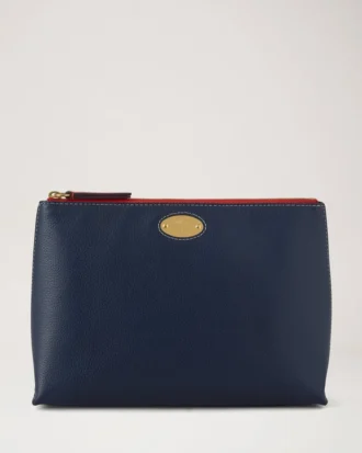 Mulberry Plaque kosmetisk påse Night Sky & Coral Orange Small Classic Grain