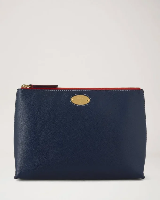 Mulberry Plaque kosmetisk påse Night Sky & Coral Orange Small Classic Grain Mulberry Plaque kosmetisk påse Night Sky & Coral Orange Small Classic Grain