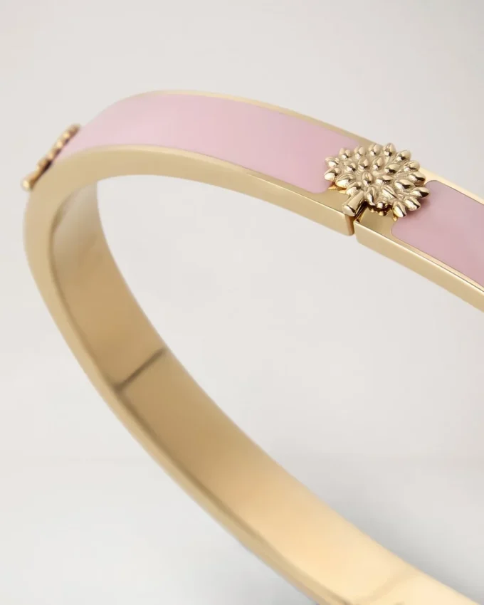 Mulberry Tree-armband i emalj, puderrosa rostfritt stål och emalj