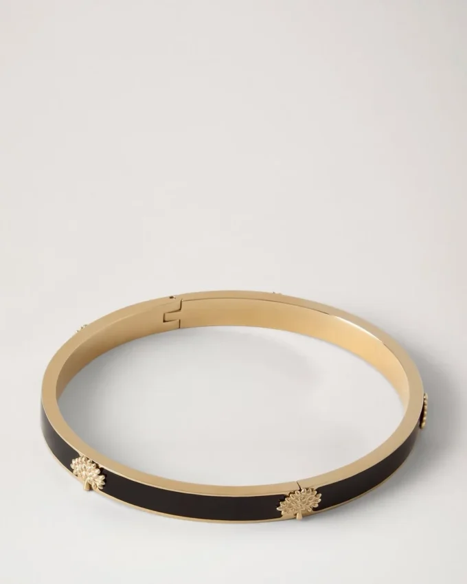Mulberry Tree-armband i emalj Svart rostfritt stål och emalj
