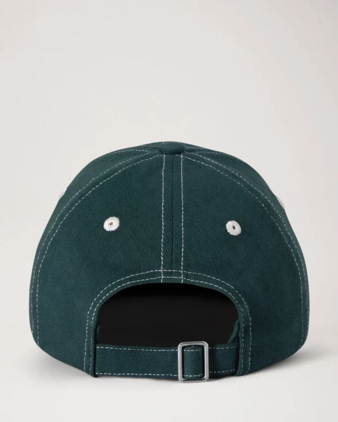 Mulberry Tree-baseballkeps – färgblock i Mulberry Green och ecru bomull