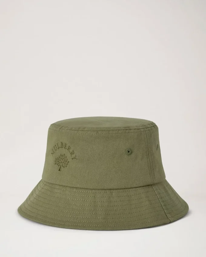 Mulberry Tree Bucket Hat Khaki Bomull Damer