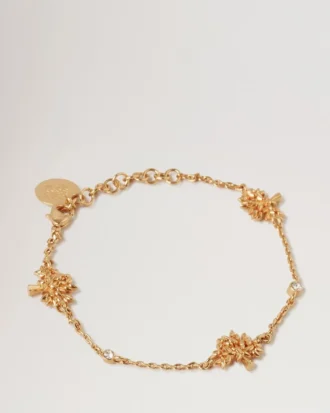 Mulberry Tree Charm-armband i guldpläterad mässing för kvinnor Mulberry Tree Charm-armband i guldpläterad mässing för kvinnor