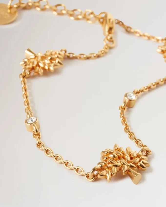 Mulberry Tree Charm-armband i guldpläterad mässing för kvinnor