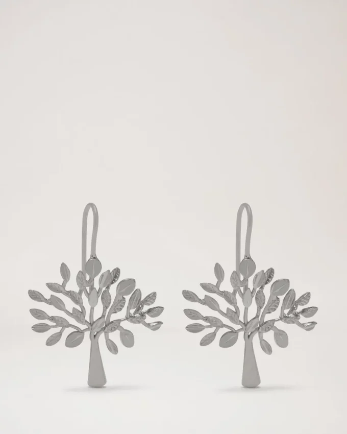 Mulberry Tree Dropped Earrings Silver Sterling Silver