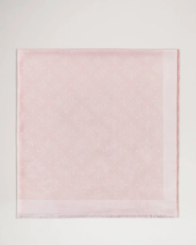 Mulberry Tree Square Powder Rose bomull-silkeblandning