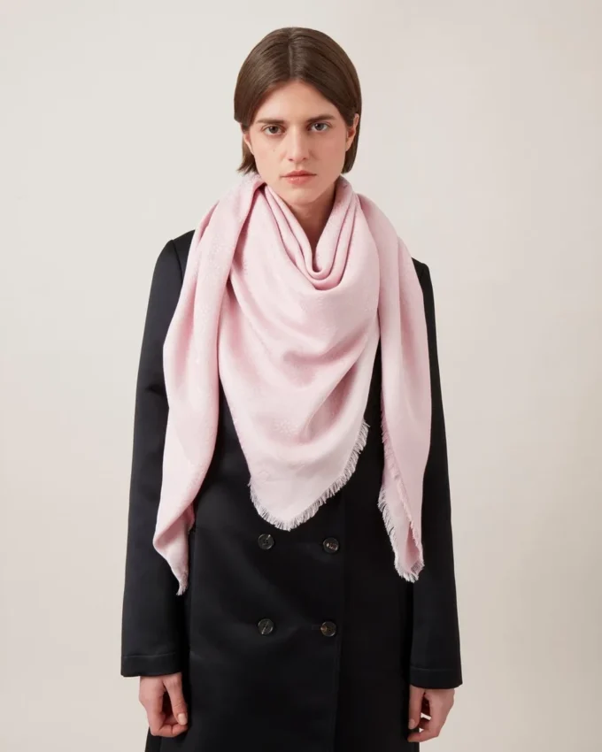 Mulberry Tree Square Powder Rose bomull-silkeblandning