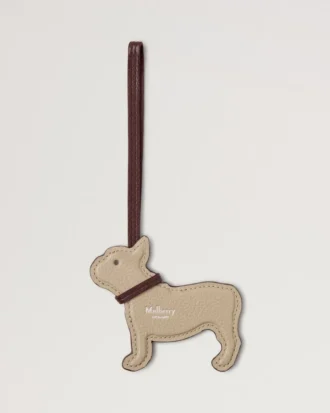 Nyckelring med snodd – Frenchie Dog Dune & Oxblood Small Classic Grain