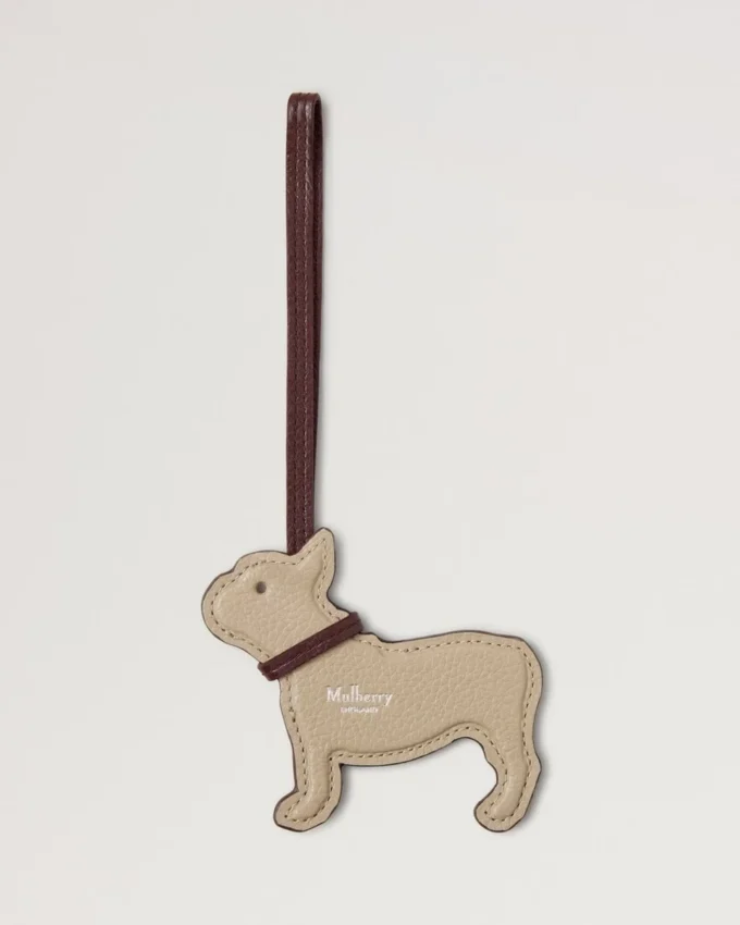 Nyckelring med snodd – Frenchie Dog Dune & Oxblood Small Classic Grain Nyckelring med snodd – Frenchie Dog Dune & Oxblood Small Classic Grain