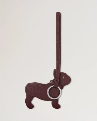 Nyckelring med snodd – Frenchie Dog Dune & Oxblood Small Classic Grain