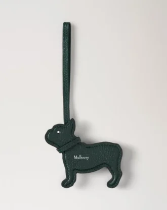 Nyckelring med snodd – Frenchie Dog Mulberry Green Small Classic Grain