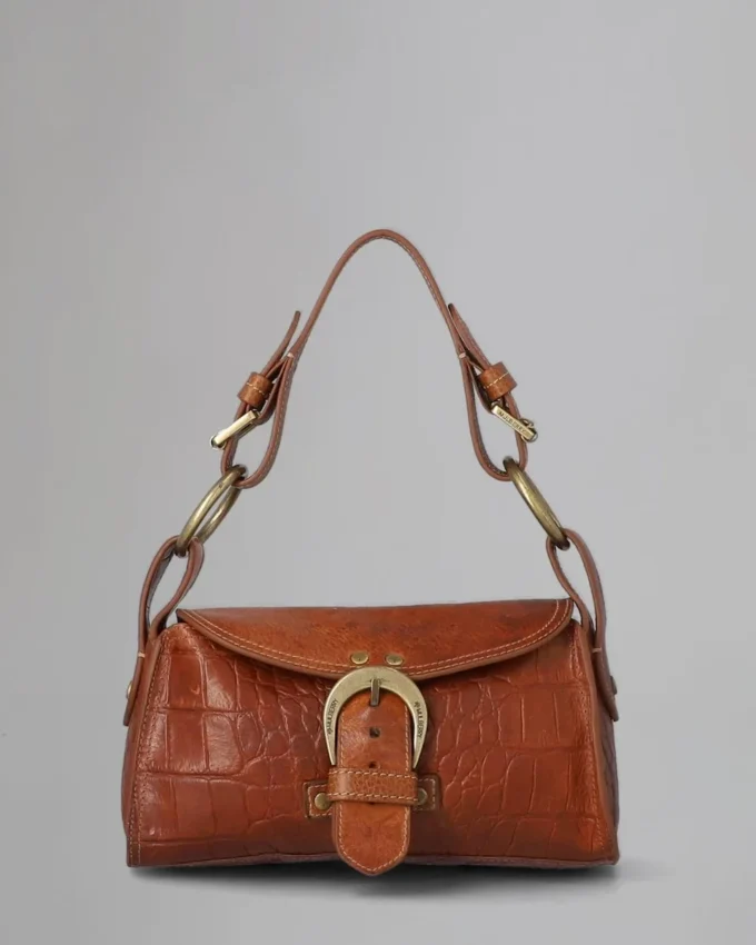 Pasadena Pre-Loved Oak, tryckt vegetabiliskt garvat läder