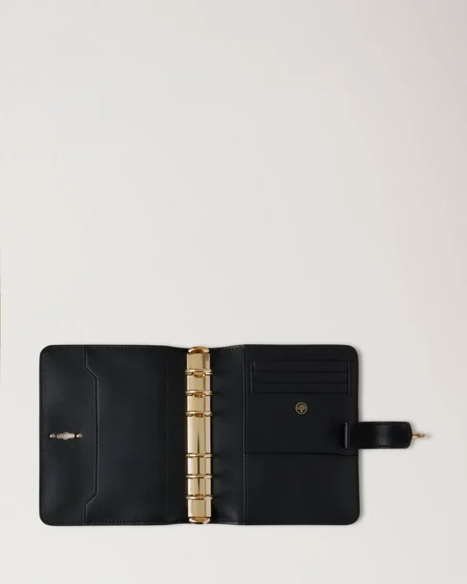 Postman’s Lock Agenda Svart Glansig Liten Krokodil Män Postman’s Lock Agenda Svart Glansig Liten Krokodil Män