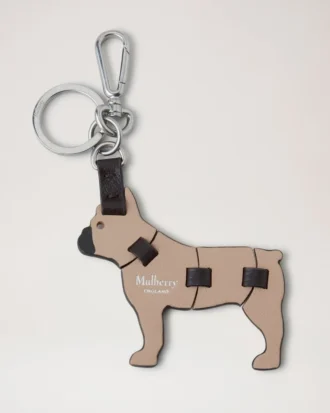 Pusselnyckelring – fransk bulldogg i Maple Silky Calf