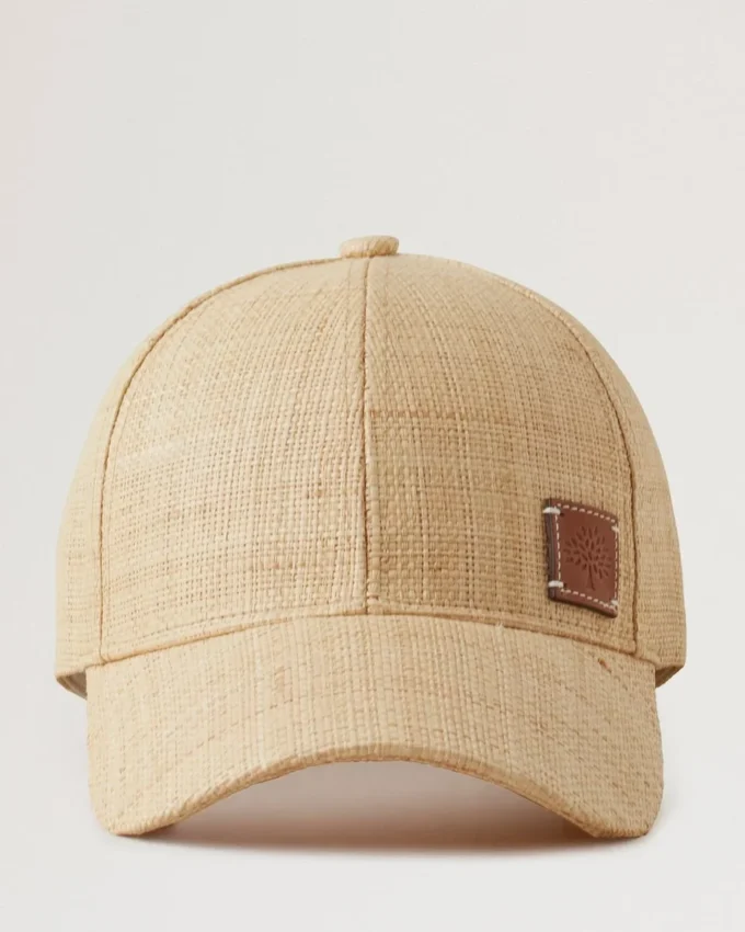Raffia-baseballkeps i beige raffia för dam Raffia-baseballkeps i beige raffia för dam