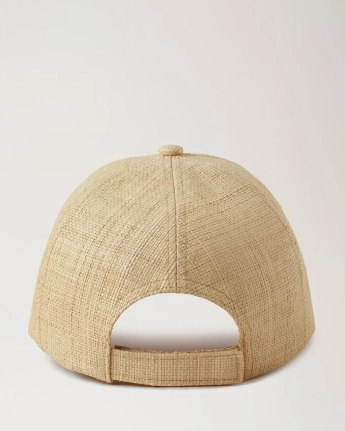 Raffia-baseballkeps i beige raffia för dam Raffia-baseballkeps i beige raffia för dam