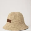 Raffia-buckethat Naturlig 100 % pappersraffia Sommarutbud Raffia-buckethat Naturlig 100 % pappersraffia Sommarutbud