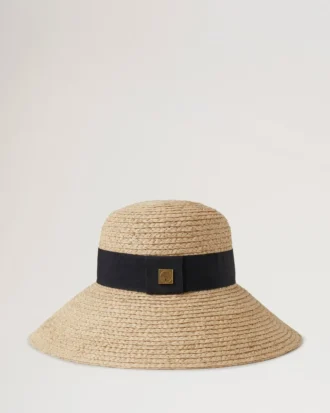 Raffia-solhatt i beige raffia för kvinnor Raffia-solhatt i beige raffia för kvinnor