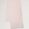 Rektangulär scarf med Mulberry-träd i blommande rosa bomulls- och sidenblandning Rektangulär scarf med Mulberry-träd i blommande rosa bomulls- och sidenblandning