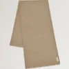 Rektangulär scarf med Mulberry-träd i linnegrön bomulls- och sidenblandning Rektangulär scarf med Mulberry-träd i linnegrön bomulls- och sidenblandning