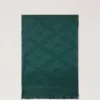 Rektangulär scarf med mullbärsträd, Mulberry Green, bomull- och sidenblandning Rektangulär scarf med mullbärsträd, Mulberry Green, bomull- och sidenblandning