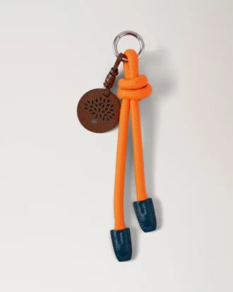 Repnyckelring i orange och blått blandat material Repnyckelring i orange och blått blandat material