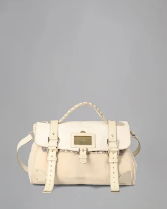 Resväska Begagnad Marshmallowvit Blandmaterial-Hårc
