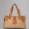 Roxanne Begagnad Beige & Tan Canvas & Läder