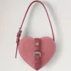 Roxanne Mini Heart Bag Pink Scrumpy Suede Roxanne Roxanne Mini Heart Bag Pink Scrumpy Suede Roxanne