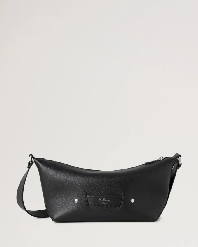 Rye Small Messenger Svart Mjukt kalvskinn Herr