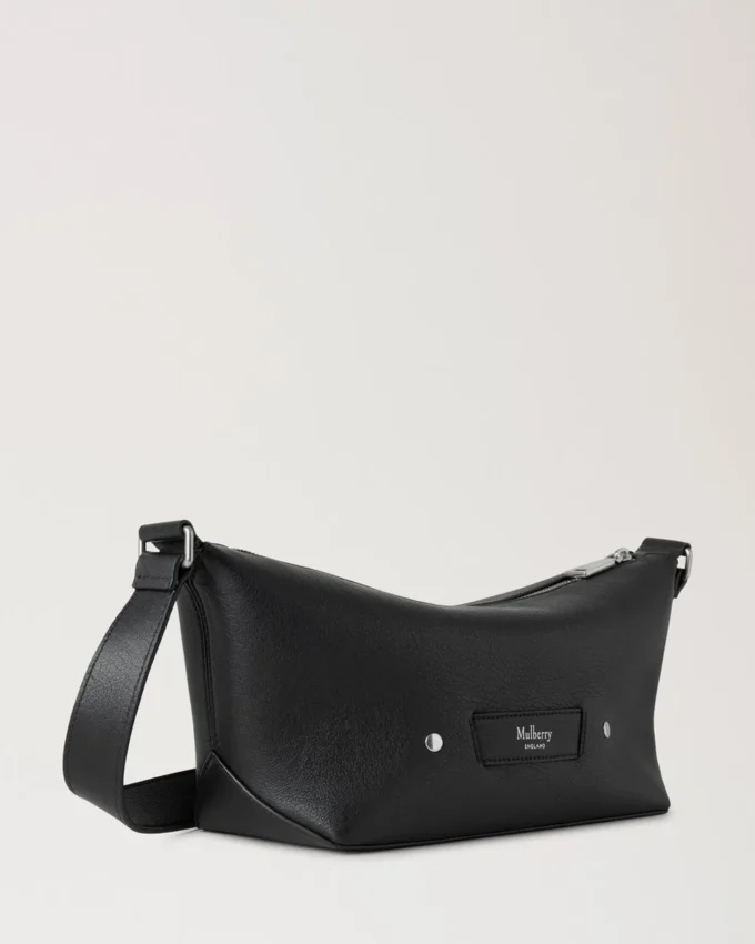 Rye Small Messenger Svart Mjukt kalvskinn Herr