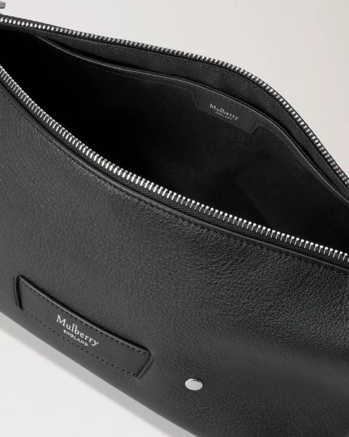 Rye Small Messenger Svart Mjukt kalvskinn Herr