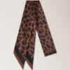 Smal halsduk – Leopard Ebony återvunnen polyester