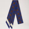 Smal scarf – hjärtfickor Pigmentblå återvunnen polyester Smal scarf – hjärtfickor Pigmentblå återvunnen polyester