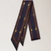 Smal scarf – kant med bälte, djup aubergine, återvunnen polyester Smal scarf – kant med bälte, djup aubergine, återvunnen polyester