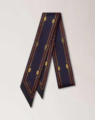 Smal scarf – kant med bälte, djup aubergine, återvunnen polyester