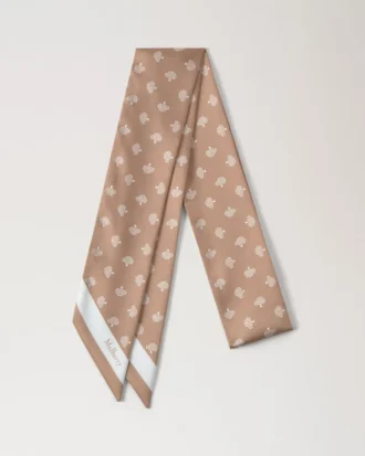 Smal scarf – Mulberry Tree Camel återvunnen polyester