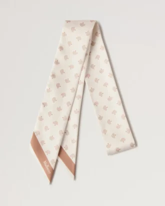 Smal scarf – Mulberry Tree Eggshell återvunnen polyester