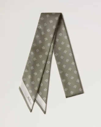 Smal scarf – Mulberry Tree Linen Green återvunnen polyester
