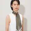 Smal scarf – Mulberry Tree Linen Green återvunnen polyester Smal scarf – Mulberry Tree Linen Green återvunnen polyester