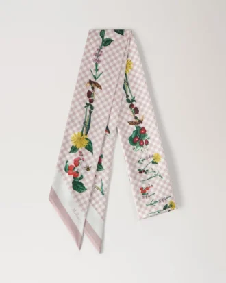 Smal scarf – Riverside Floral Blossom Pink Återvunnen polyester