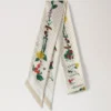 Smal scarf – Riverside Floral Eggshell återvunnen polyester