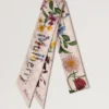Smal scarf – vildblommig rosa återvunnen polyester