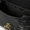 Small Amberley Satchel Top Handle Black Shiny Small Croc Small Amberley Satchel Top Handle Black Shiny Small Croc