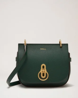 Small Amberley-skolväska i Mulberry Green, Small Classic Grain