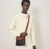 Small Antony Svart & Cognac Bioveg Scotchgrain & Flat Calf Small Antony Svart & Cognac Bioveg Scotchgrain & Flat Calf