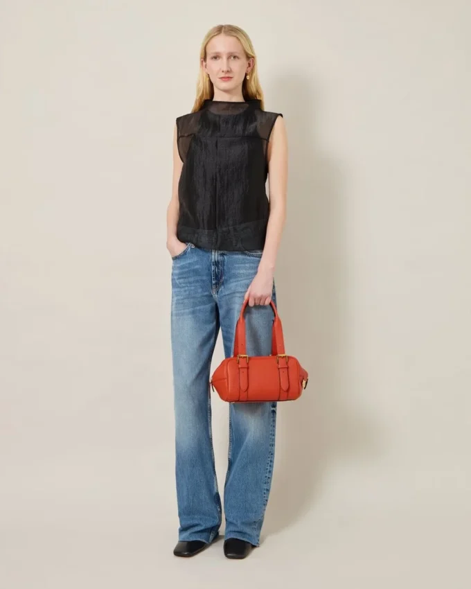 Small Boston Coral & Orange Heavy Grain – The Occasionwear Edit Small Boston Coral & Orange Heavy Grain – The Occasionwear Edit