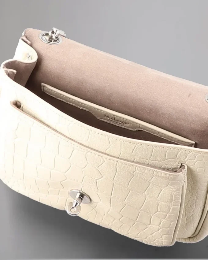 Small Darley Shoulder Bag Begagnad Chalk Soft Croc Small Darley Shoulder Bag Begagnad Chalk Soft Croc