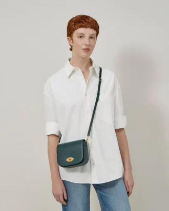 Small Darley-skolväska Mulberry Green Small Classic Grain