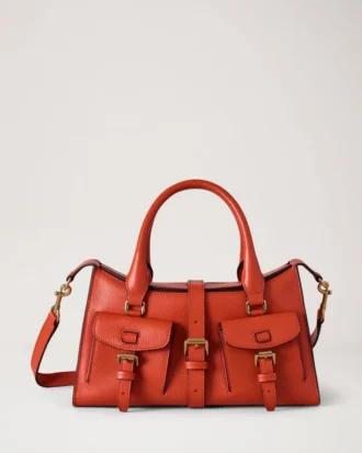 Small Roxanne Coral Orange Small Classic Grain the Occasionwear Edit
